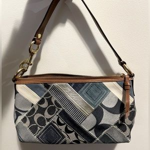 Coach Small Mixed Material Shoulder Bag